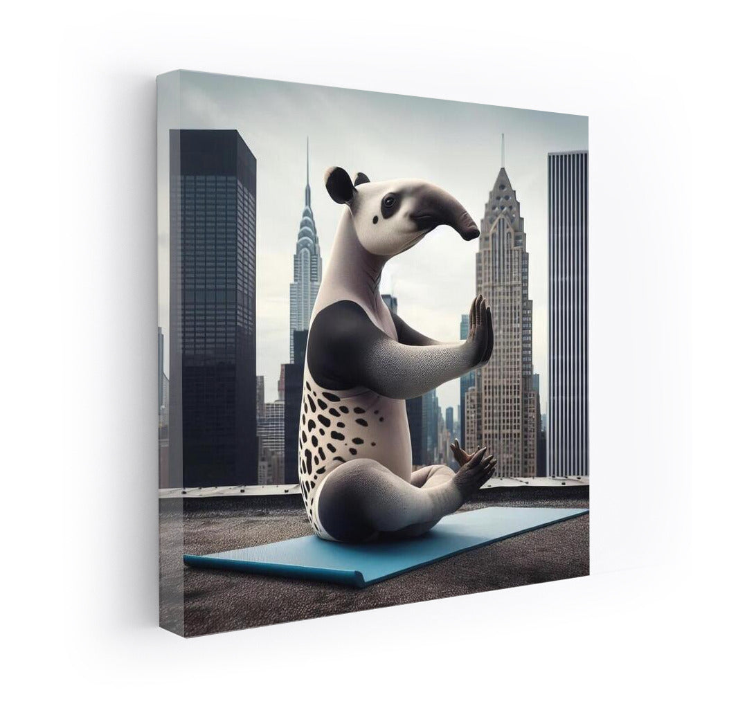 Tapir Meditation on Skyscraper Roof: Unique Inspirational Story