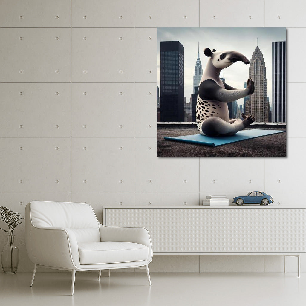 Tapir Meditation on Skyscraper Roof: Unique Inspirational Story