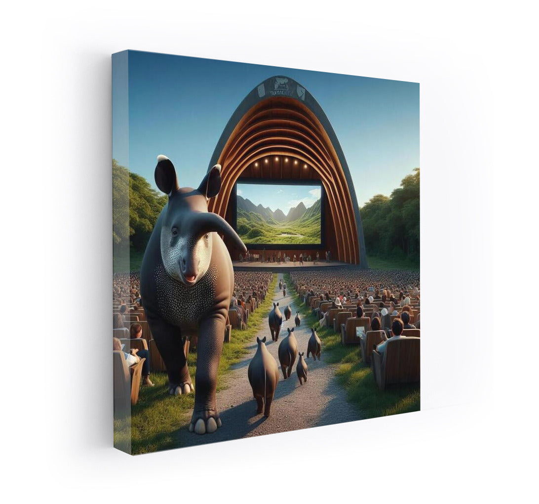 Tapirs at the Cinema Under the Stars: Fun Exotics for Your Wall