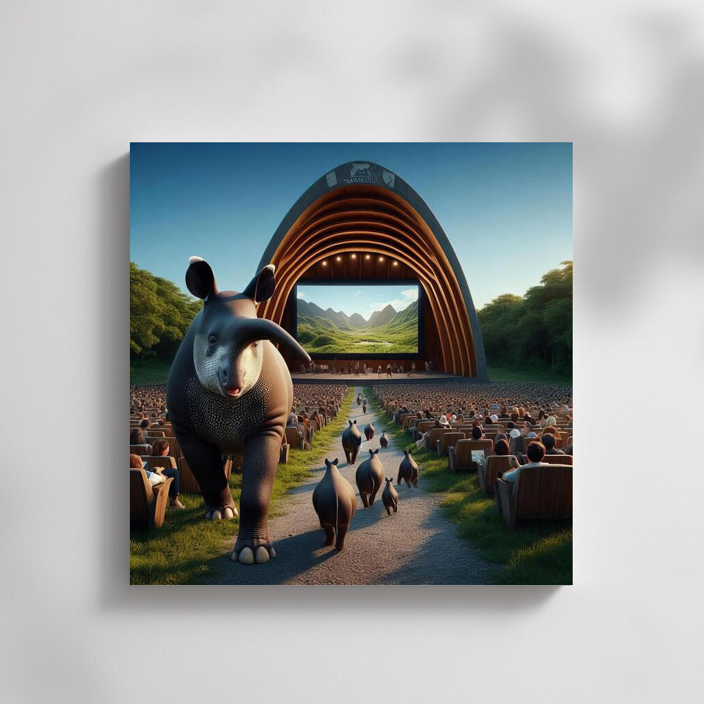 Tapirs at the Cinema Under the Stars: Fun Exotics for Your Wall