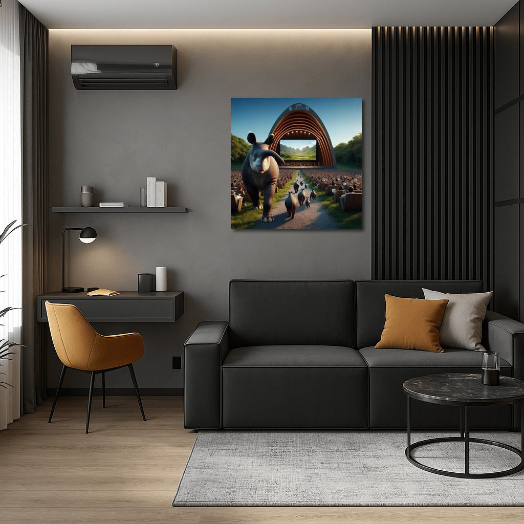 Tapirs at the Cinema Under the Stars: Fun Exotics for Your Wall