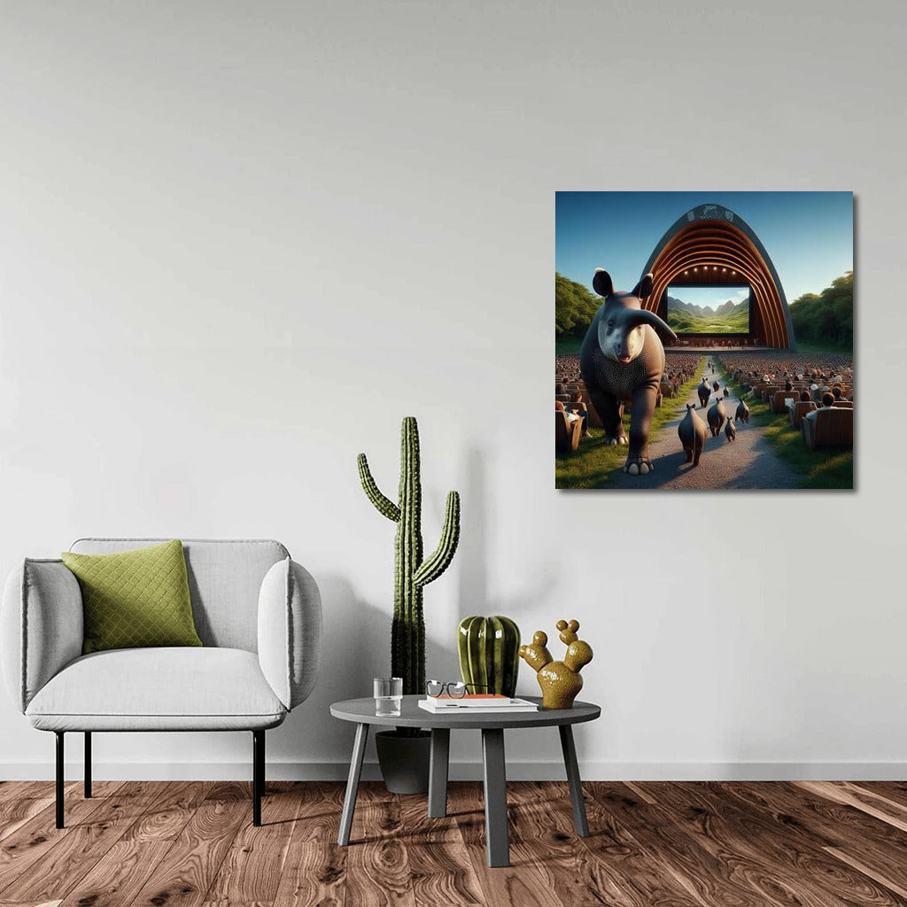 Tapirs at the Cinema Under the Stars: Fun Exotics for Your Wall