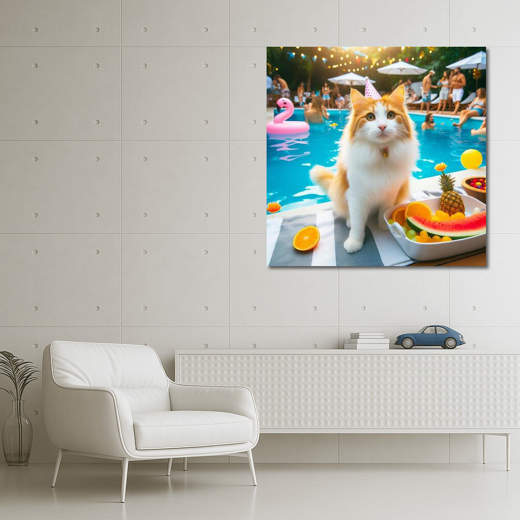 Turkish Van: Cat Chic at the Pool Party