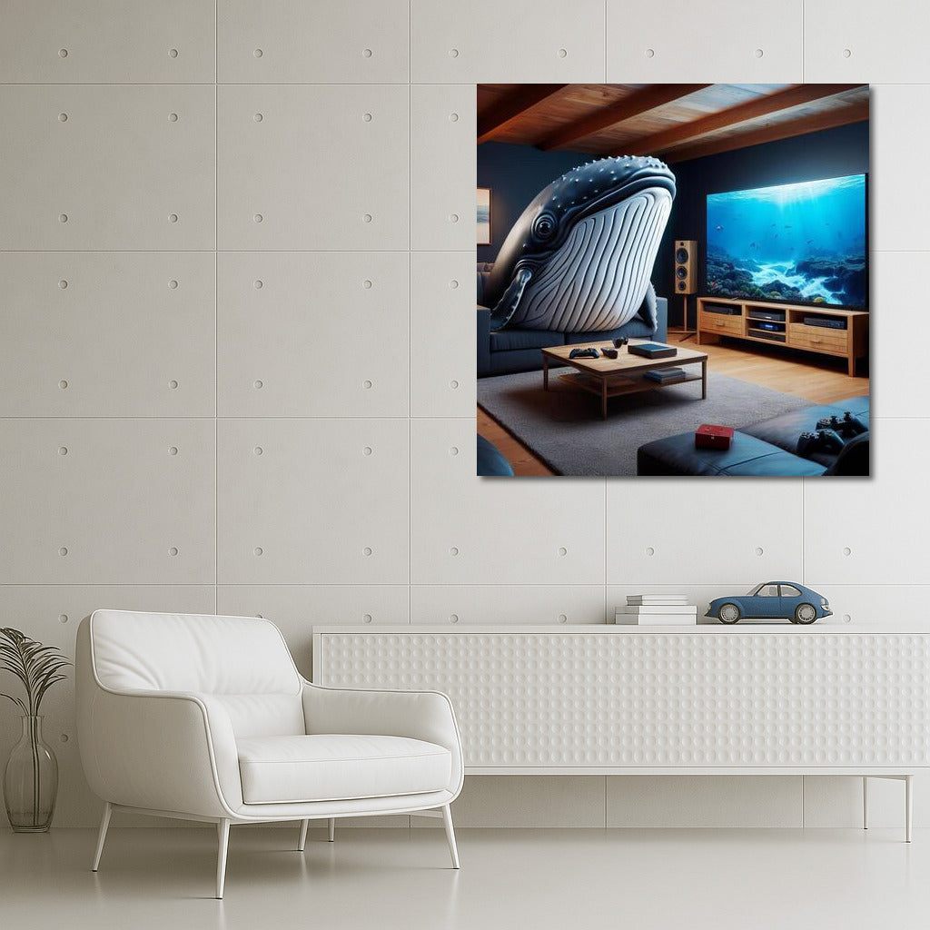 Kit-gamer in the home theater: Humorous poster for gamers
