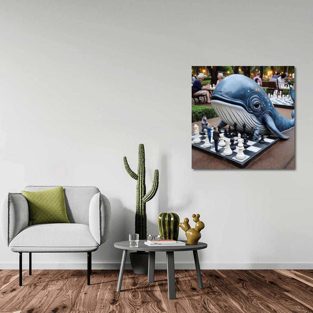 Chess Whale in the Park: Fantasy in Nature