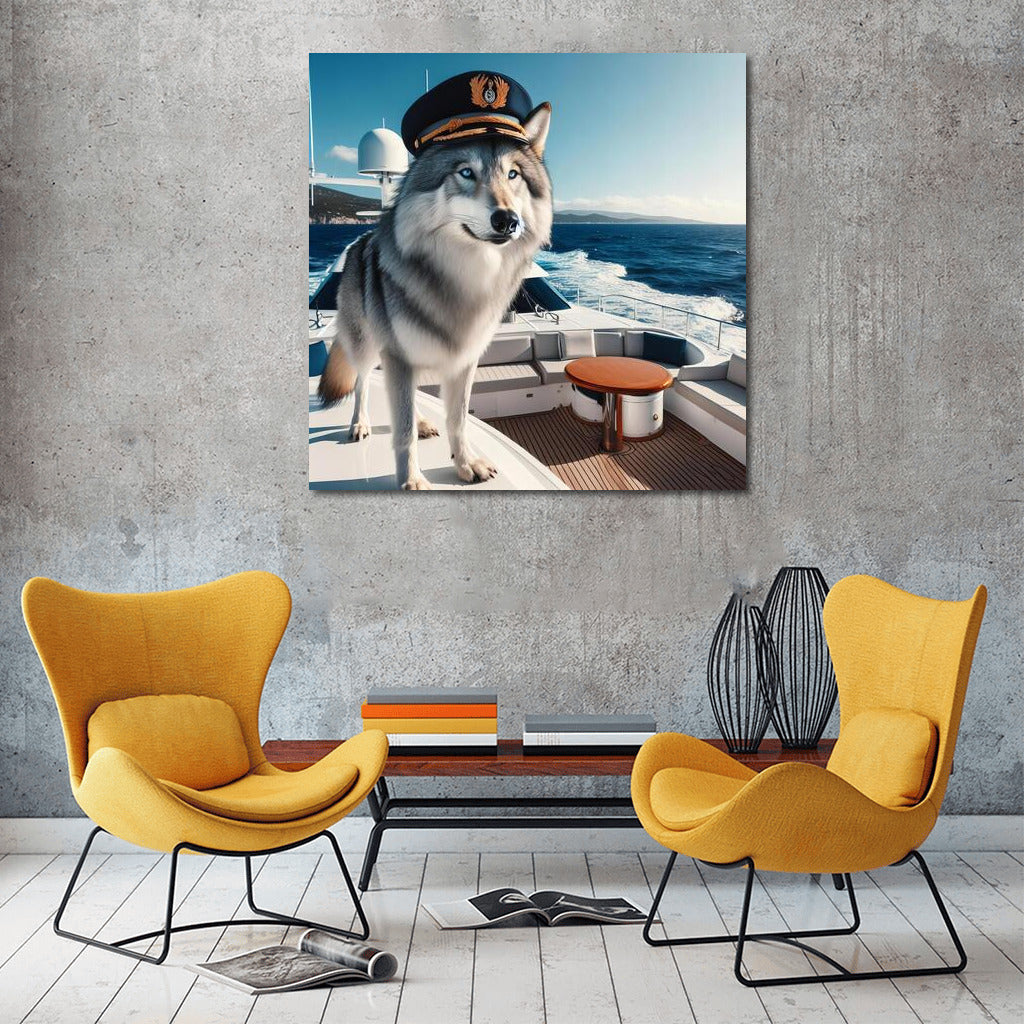Wolf Captain on a Yacht: Luxury and Power of the Ocean