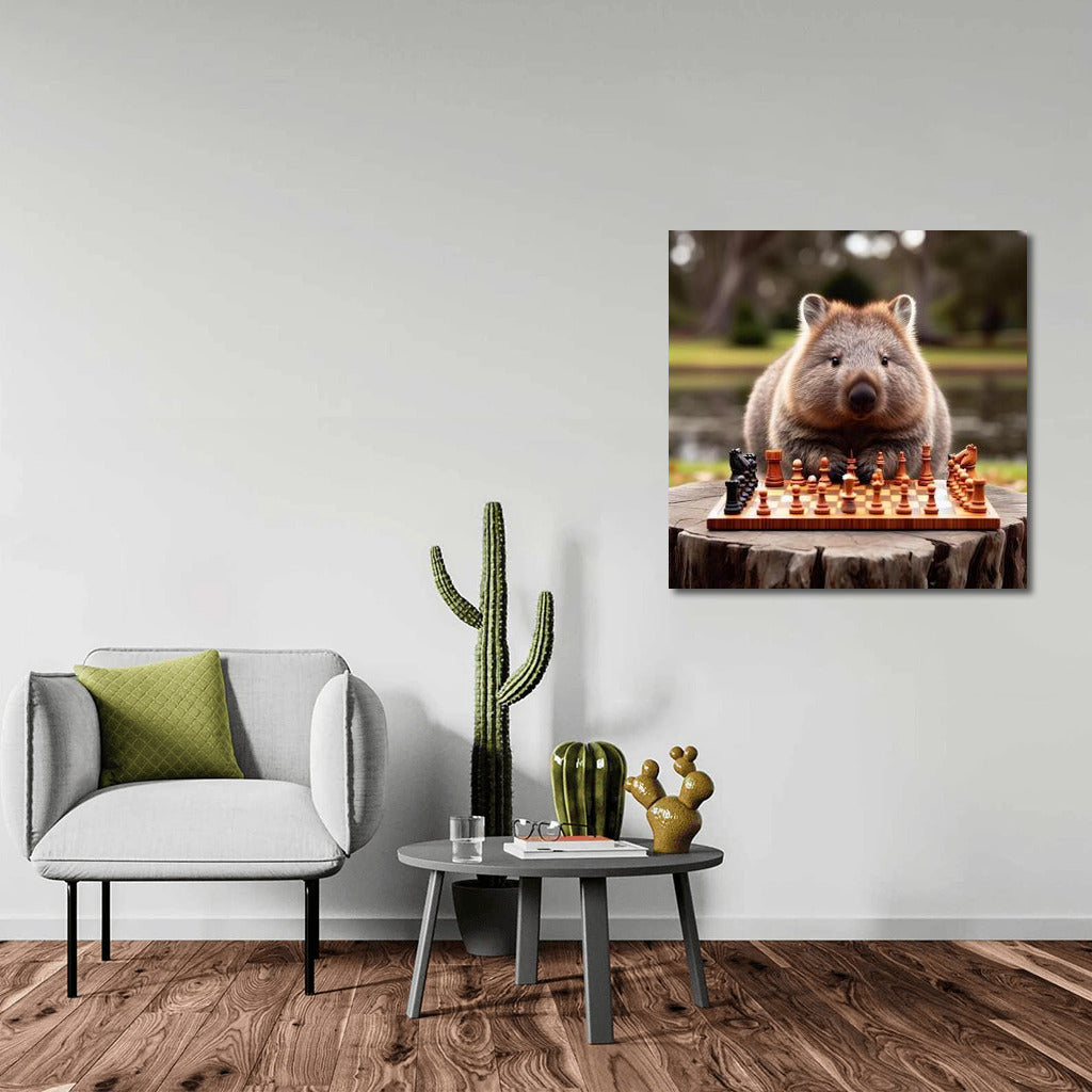 Wombat Chess Player in the Park: A Game of Nature and Strategy