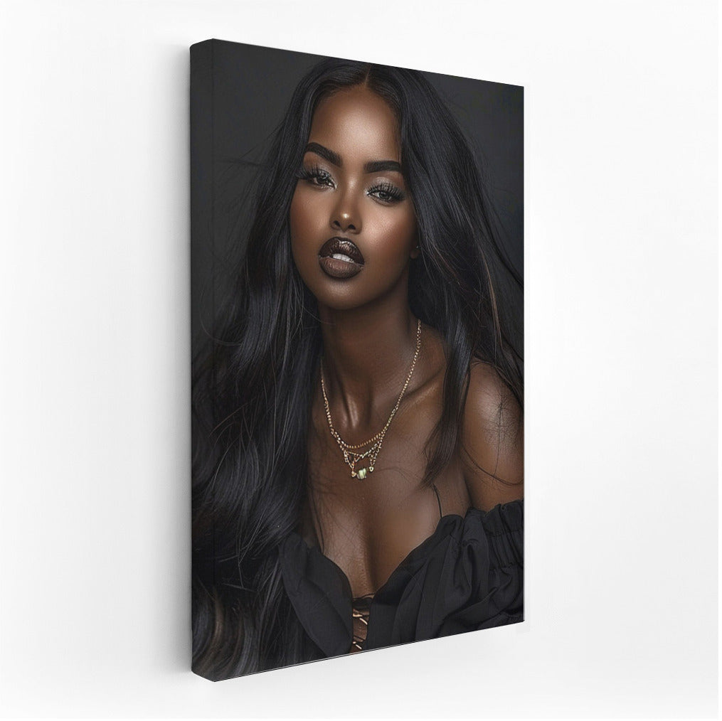 Mysterious Grace: Portrait of a Black Beauty