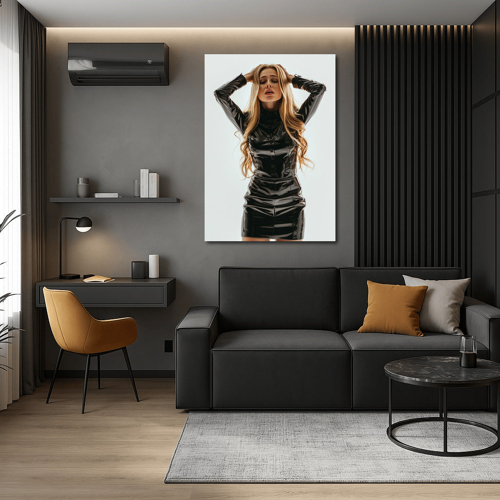 Blonde in Black Dress: Mysterious Elegance