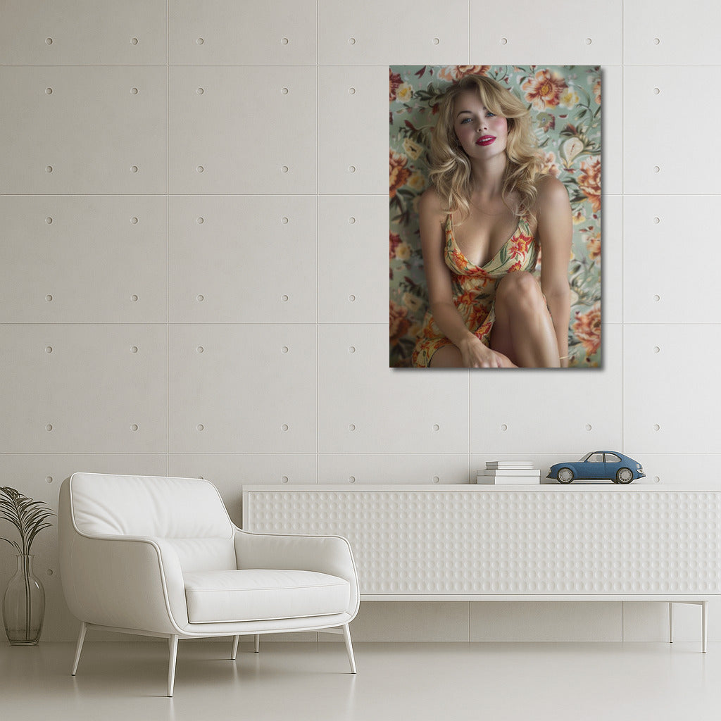Floral Grace: A Refined Girl in Harmony with Nature