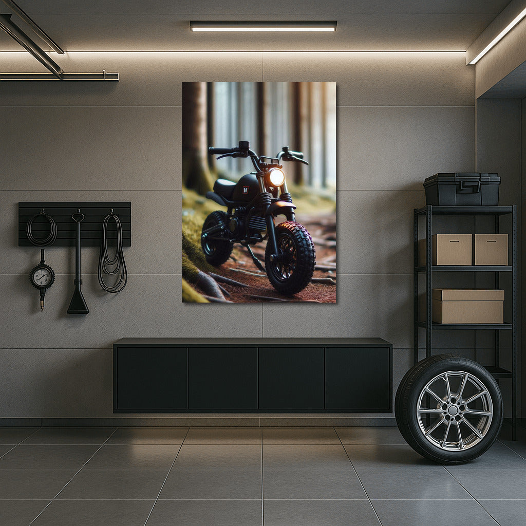 Minibike in the Mysterious Forest: A Scenery for Adventure Lovers