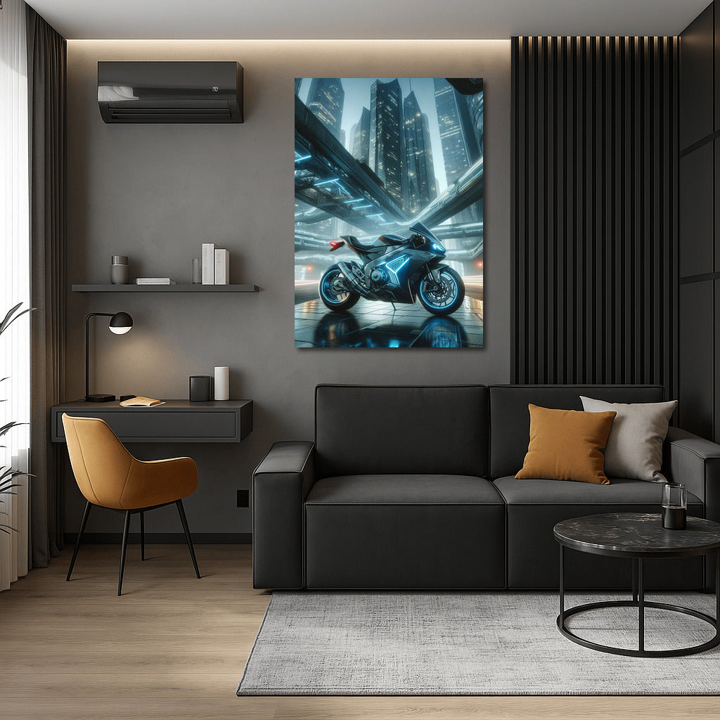 Neon Roar: Aprilia in the Heart of the Metropolis