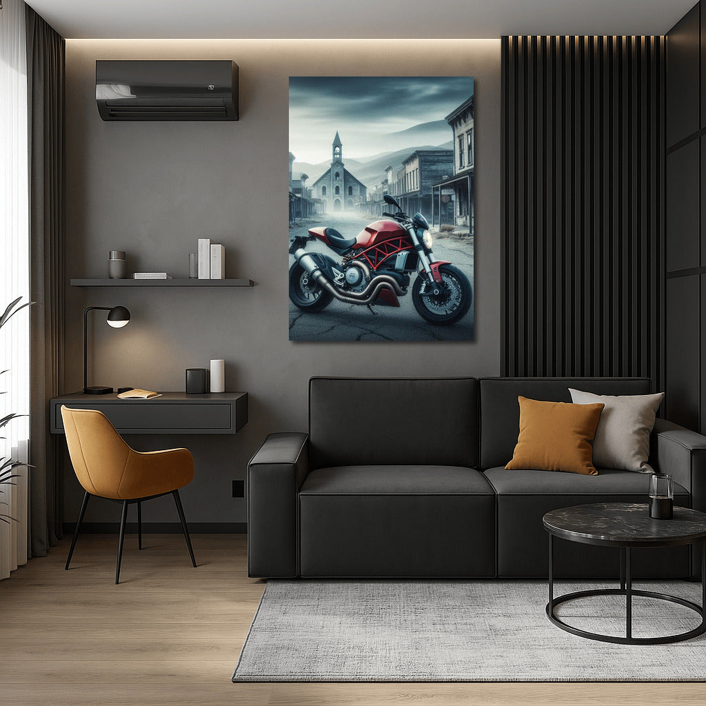 Ducati in the Ghost Town: Speed and Mystery