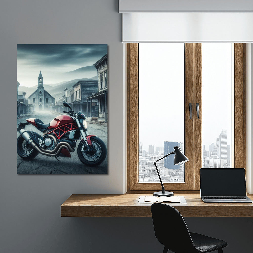 Ducati in the Ghost Town: Speed and Mystery