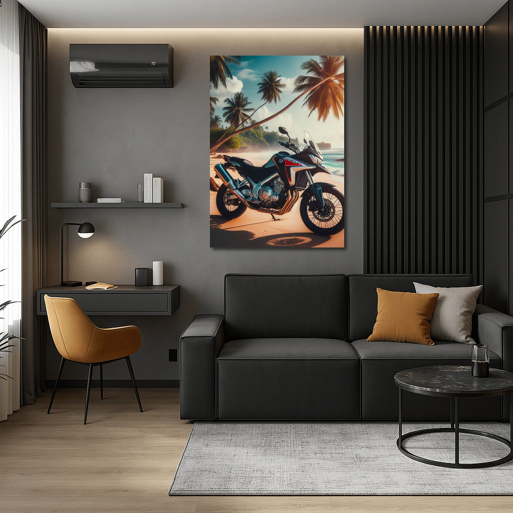Freedom on Honda: Tropical Bike on the Beach