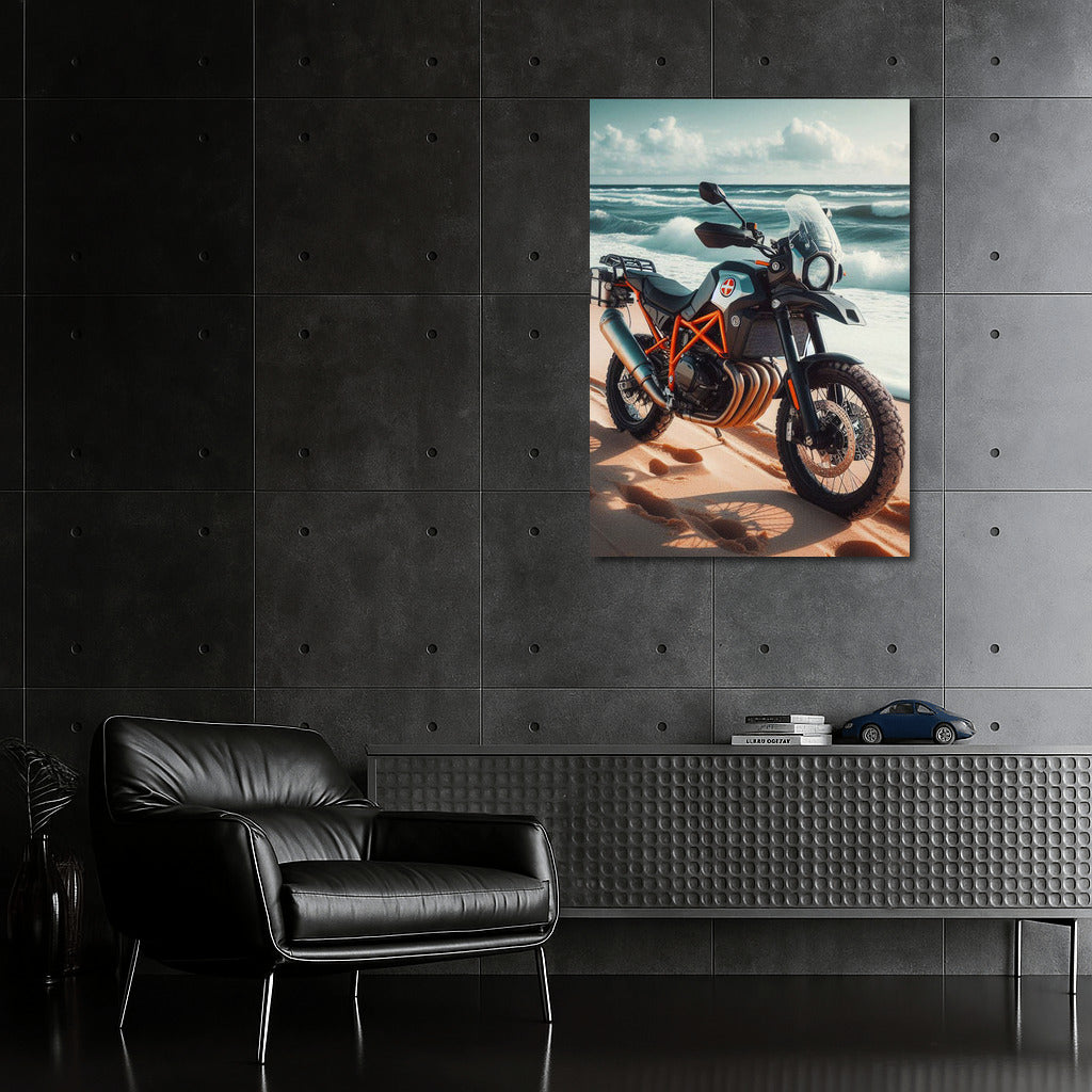 Husqvarna on the Sandy Shore: Freedom Among the Ocean Waves