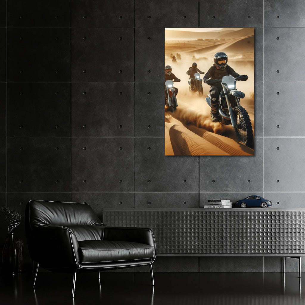 Extreme Race: Motorcycles in Desert Dunes