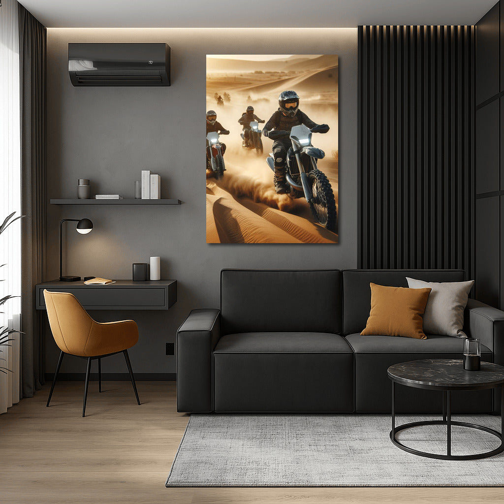 Extreme Race: Motorcycles in Desert Dunes