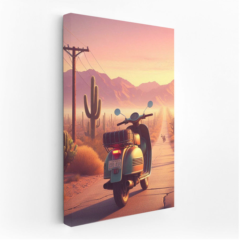 Scooters on the Desert Road: Freedom of Horizons and Cacti