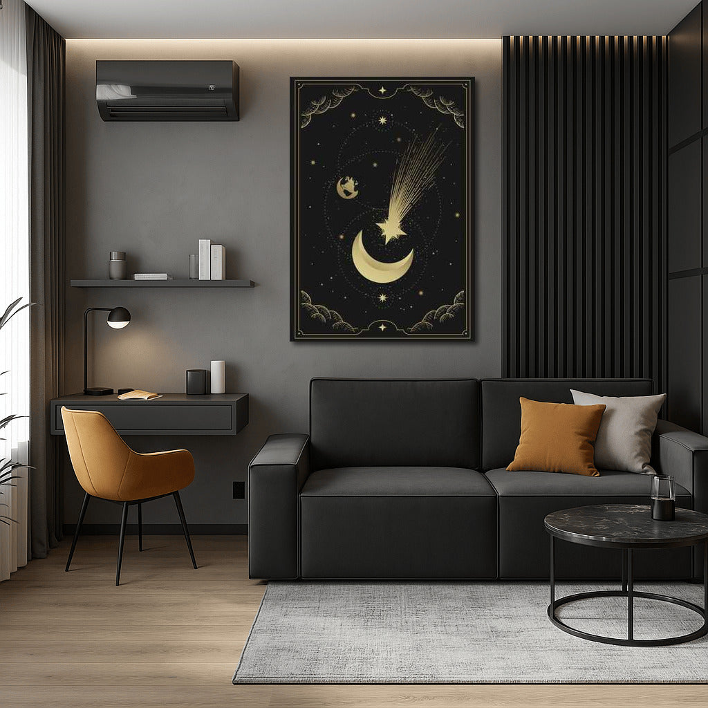 Starfall under the Golden Sickle: Magical Lunar Inspiration