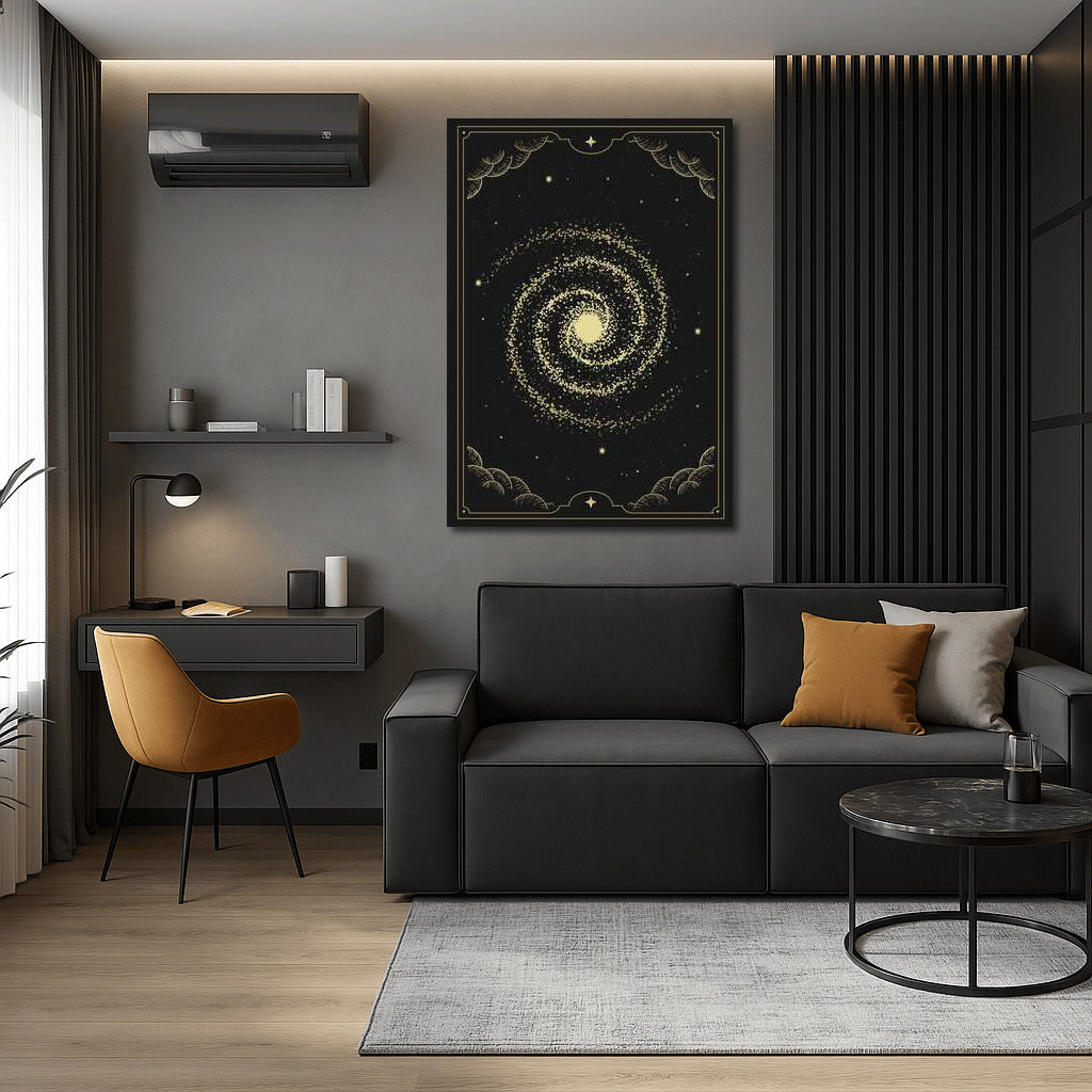 Galactic Vortex: Star Sparkle for Interiors
