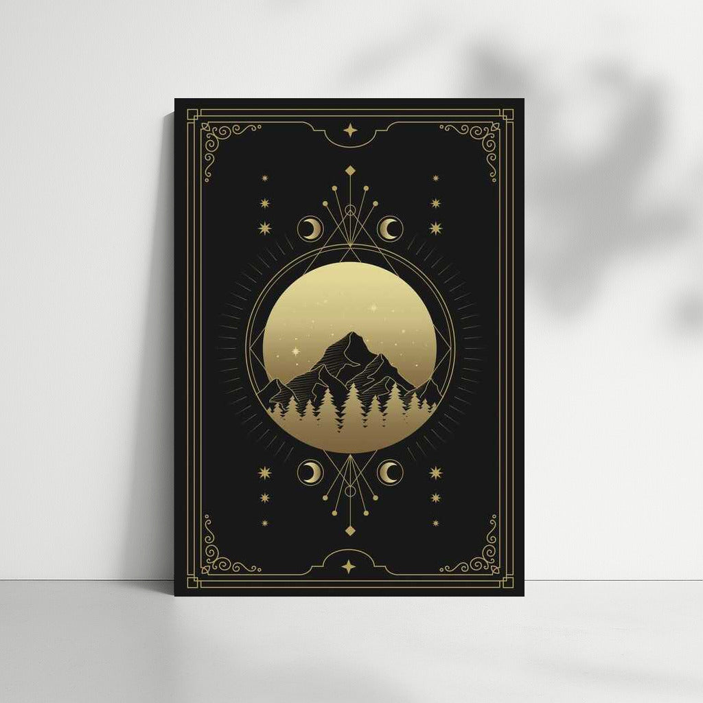 Moonlight over Mountains and Forest: Night Magic for Your Interior