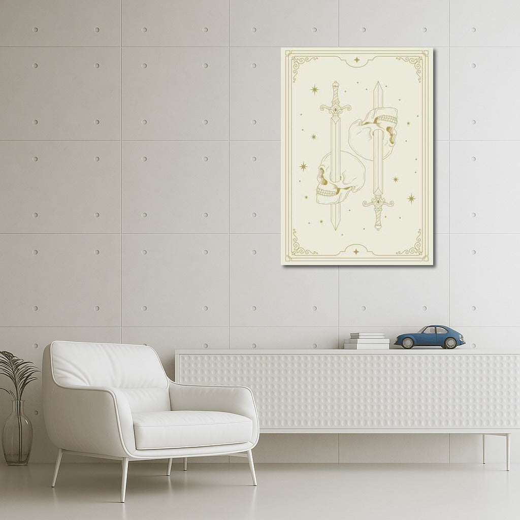 Dance of Skulls and Swords: Mysterious Wall Art