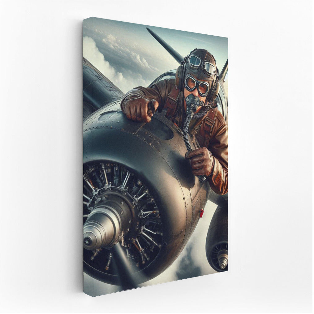 Legendary Flight of the Bomber Through the Clouds: Exciting Wall Art for Aviation and Adventure Lovers
