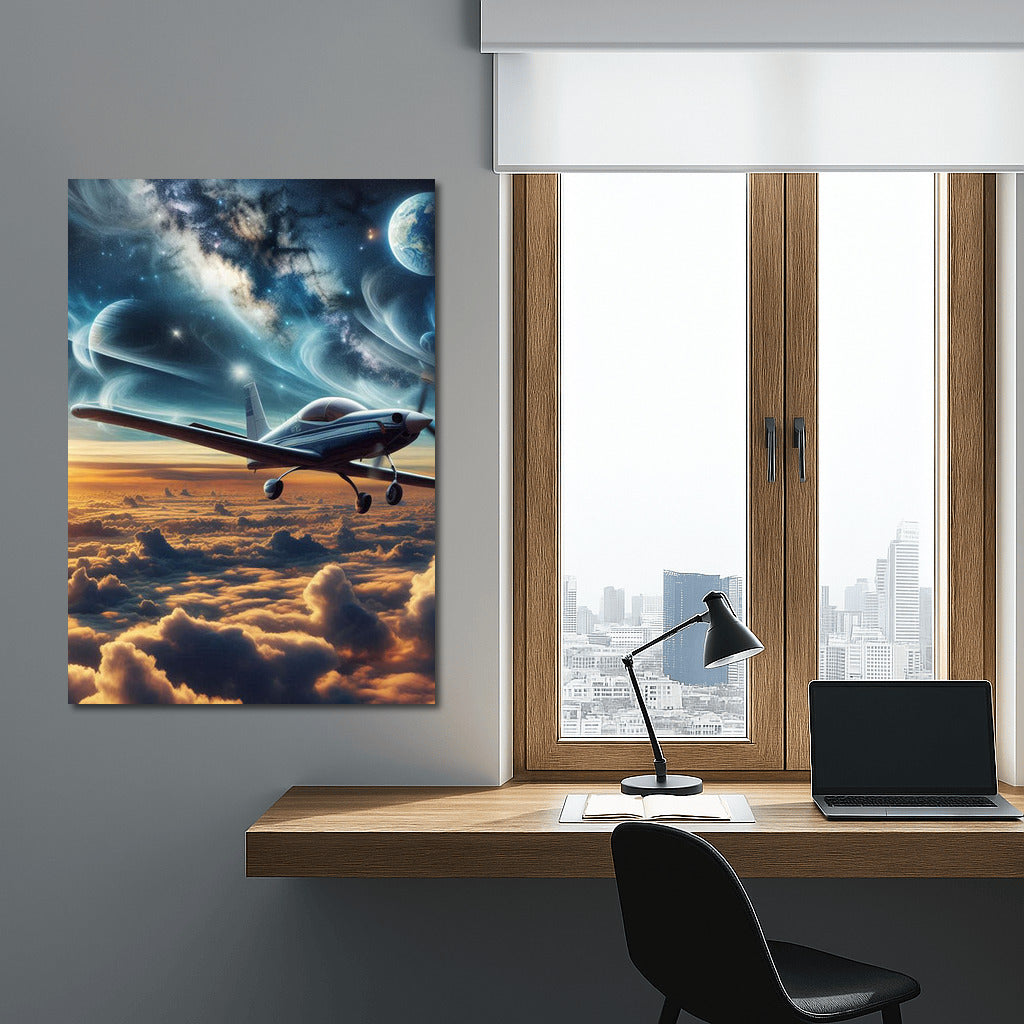 Experimental Airplane in the Clouds: Journey into Space