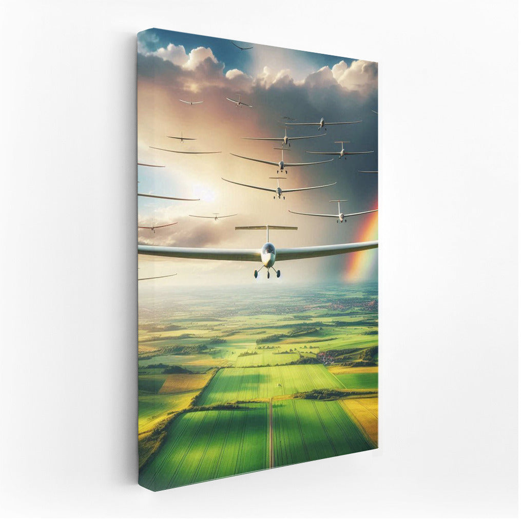 Poetry of Flight: Gliders Soaring in the Sky