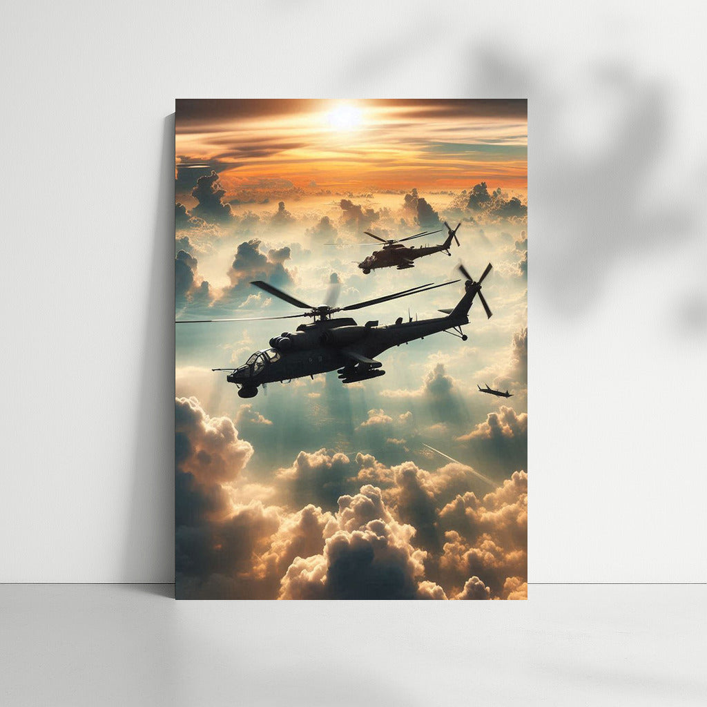 Reconnaissance Helicopters in the Clouds: The Magic of the Sky on Your Wall