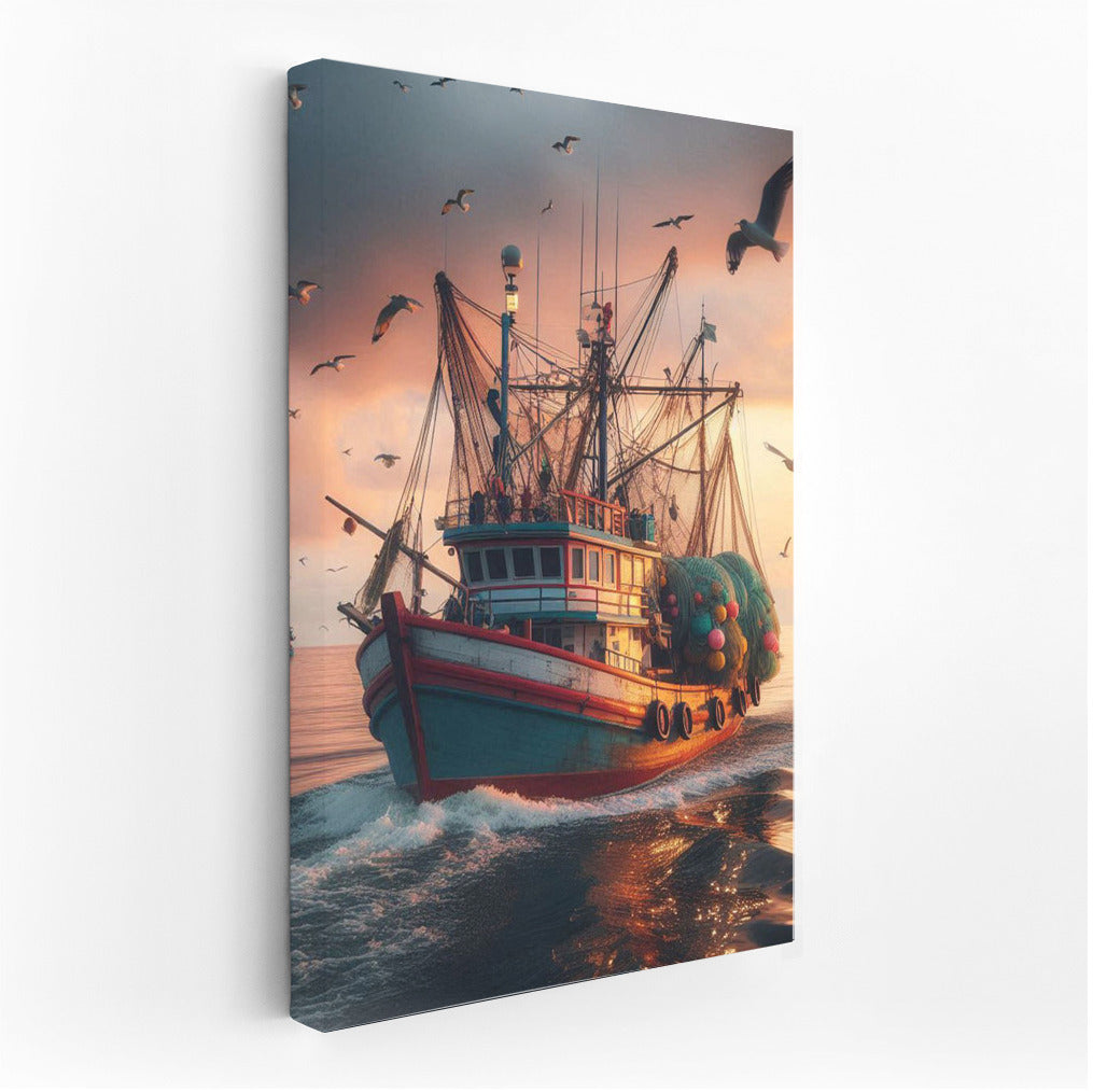 Sunset Trawlers: Twilight's Sea Romance