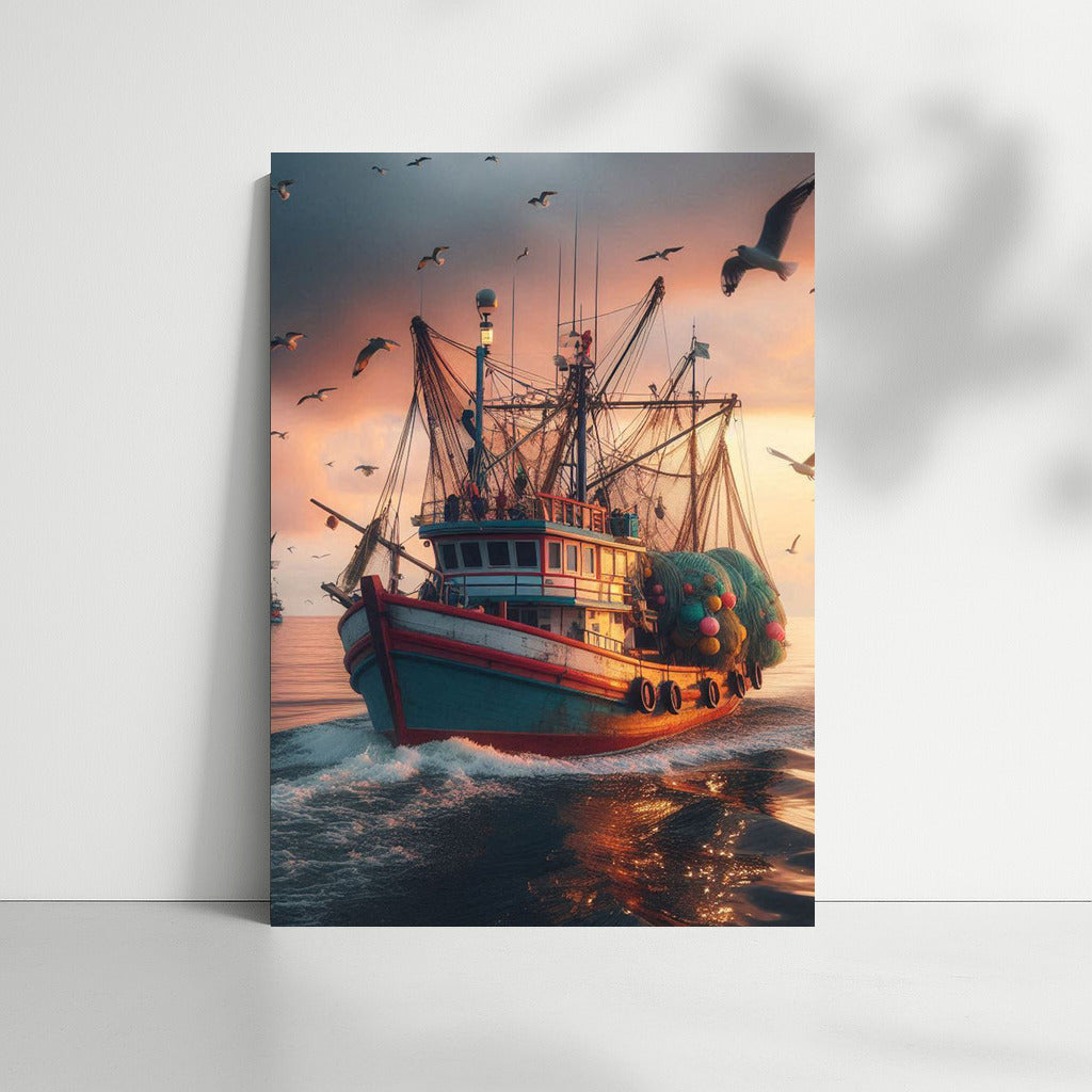 Sunset Trawlers: Twilight's Sea Romance