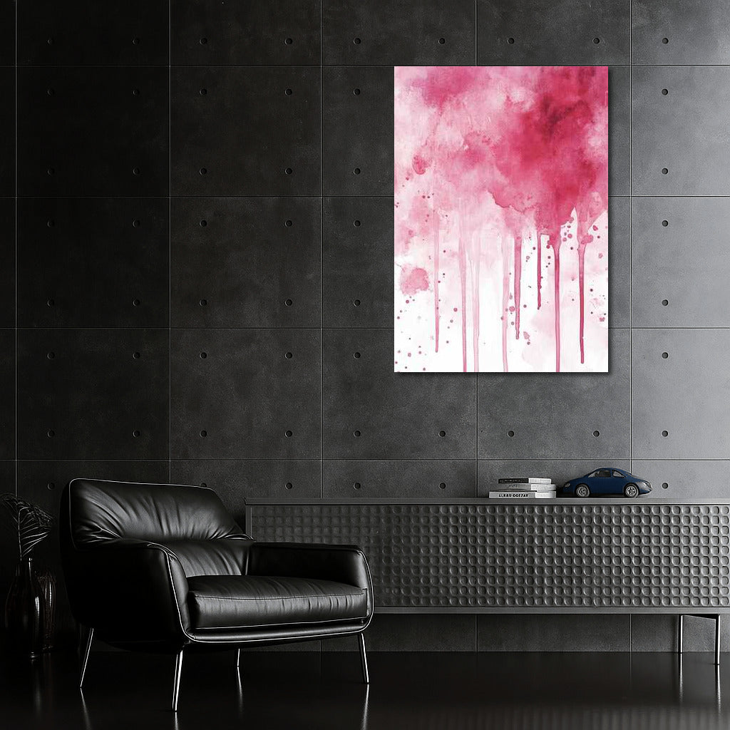 Pink Explosion: Abstract Ink Splash for Unique Interior
