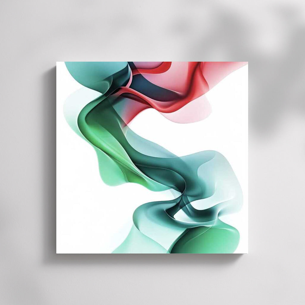 Color Symphony: Abstract Patterns in Green, Red and Blue