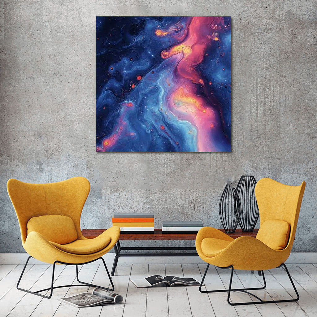 Galactic Dance: Abstraction with Pink Spots