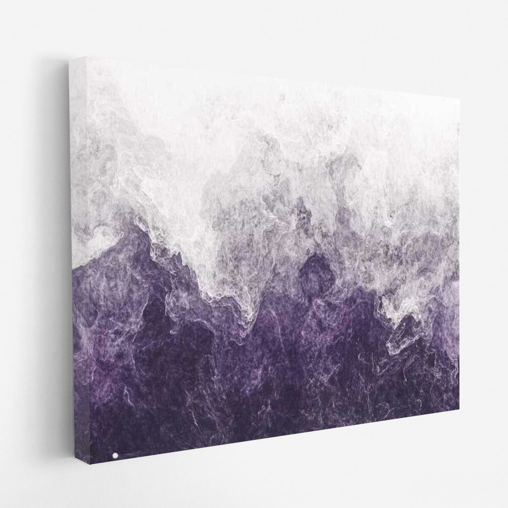 Mystical Depth: Dark Purple Abstract with Grainy Texture