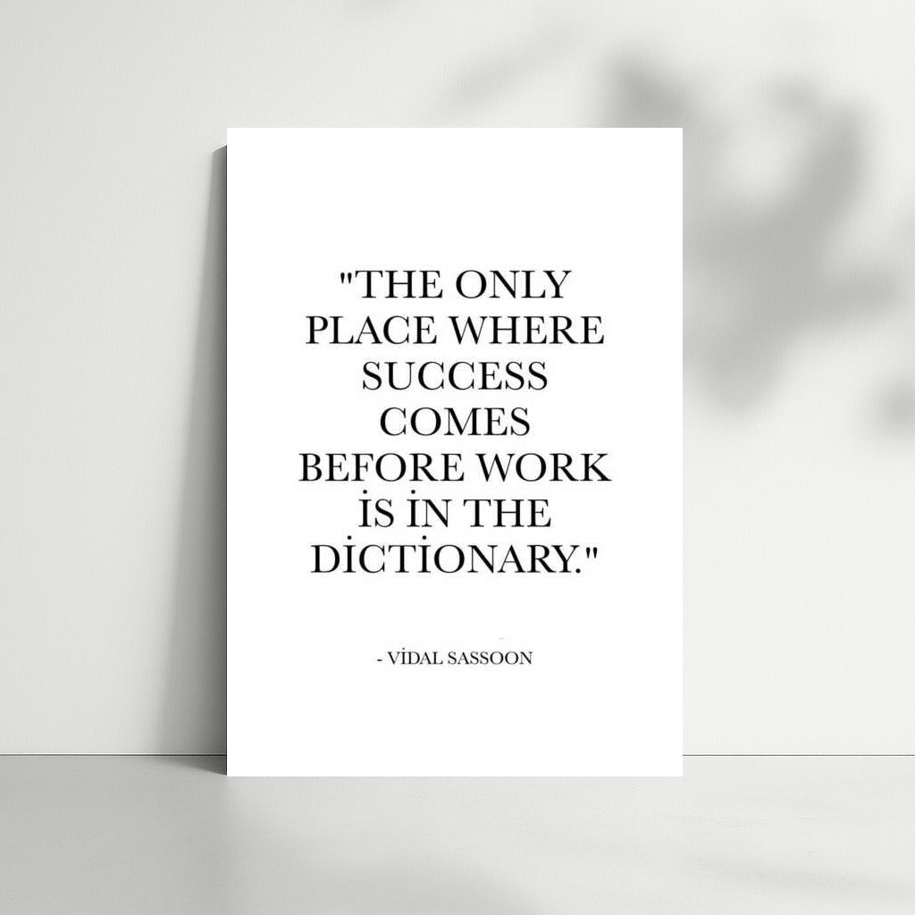 Motivation and Success: Vidal Sassoon Quote for Daily Inspiration
