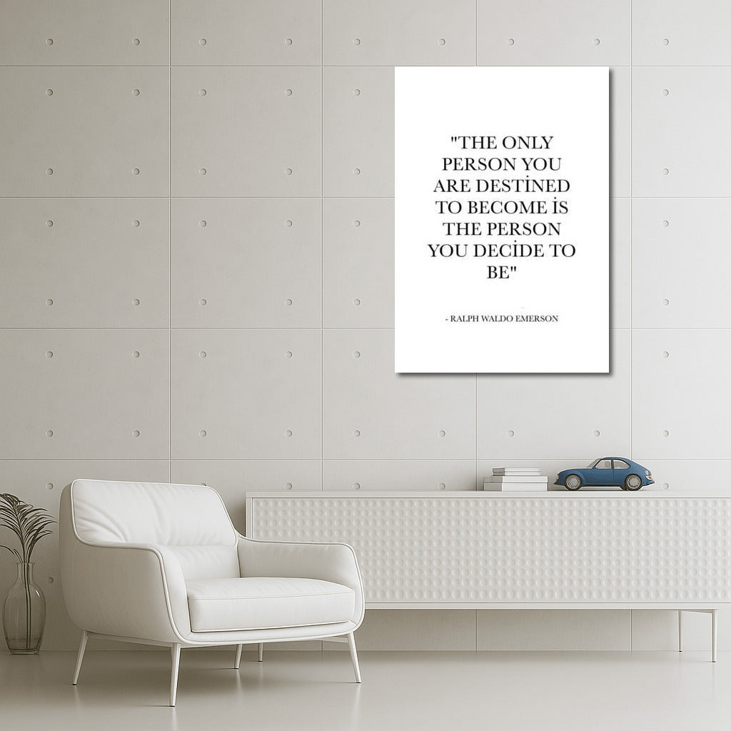 The Power of Decision: Ralph Waldo Emerson Motivational Quote for Inspiration