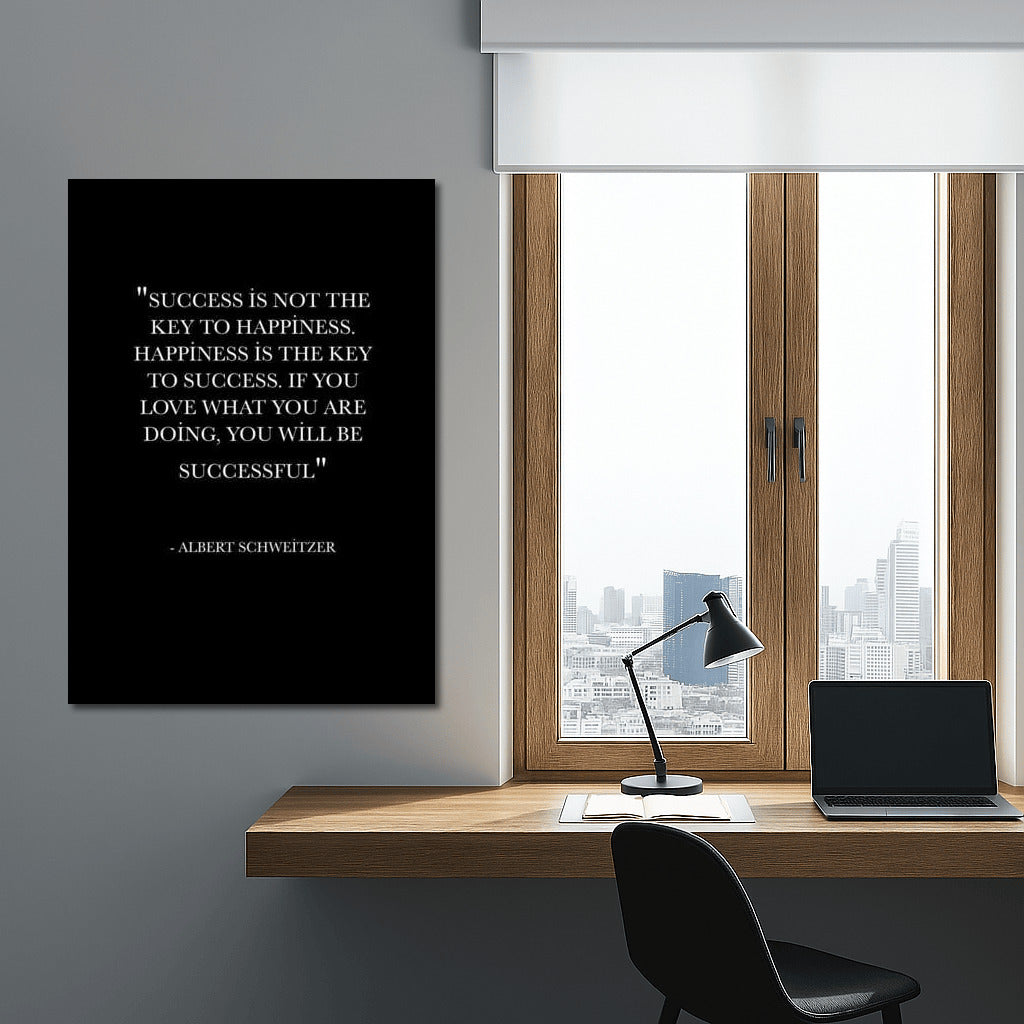 Key to Success: Motivational Quote by Albert Schweitzer