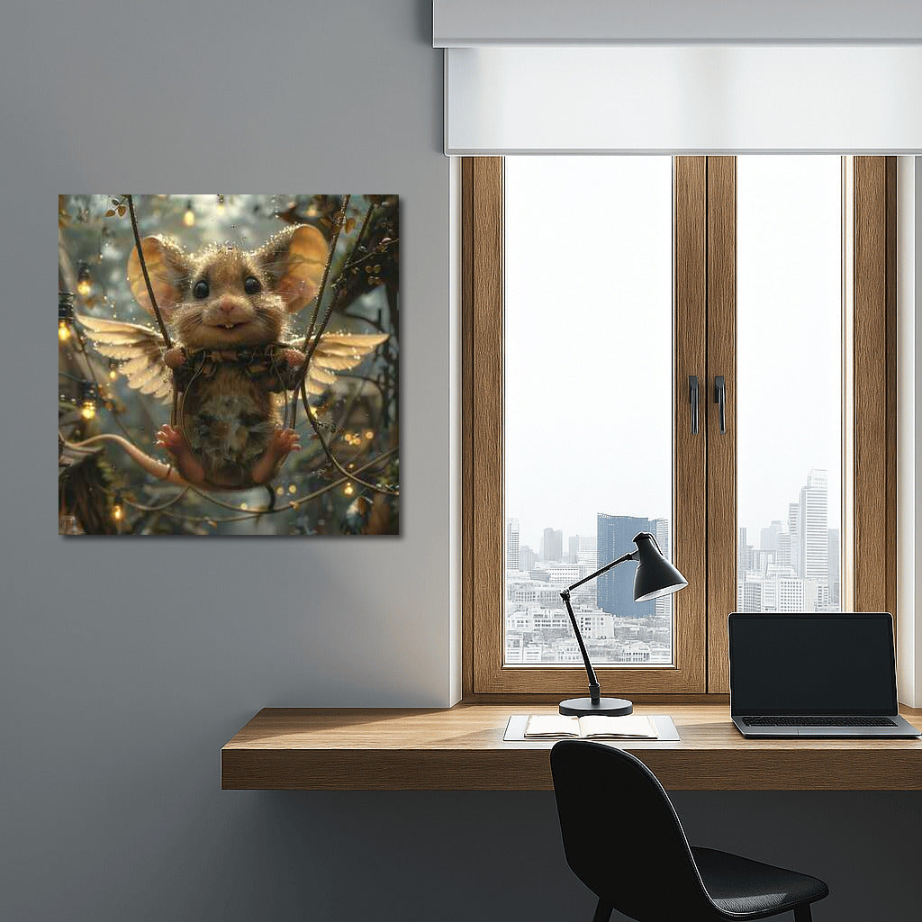 Fantasy: Charming Winged Mouse for a Fairytale Interior