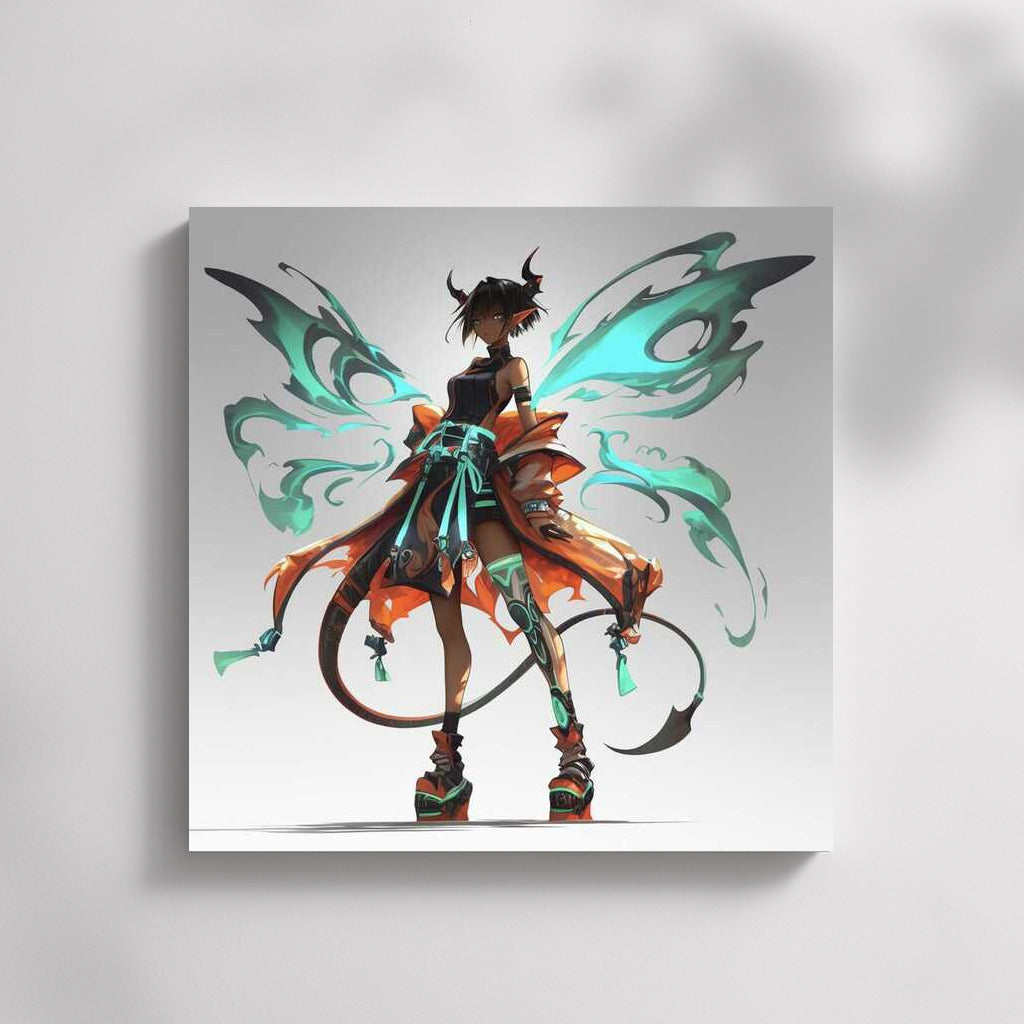 Cyberpunk Demon: Wings of Fantasy and Reality