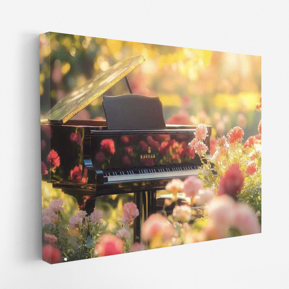 Pink Symphony: Classical Piano and Roses