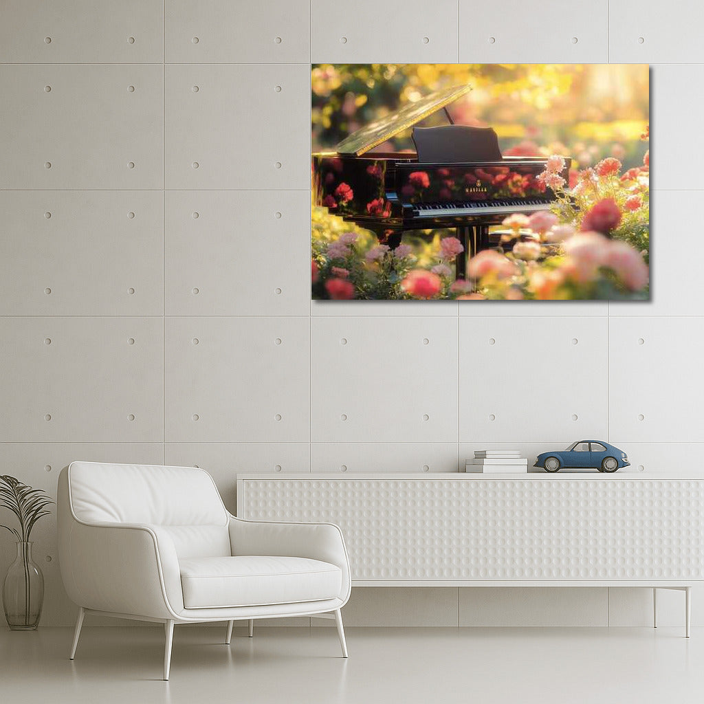 Pink Symphony: Classical Piano and Roses