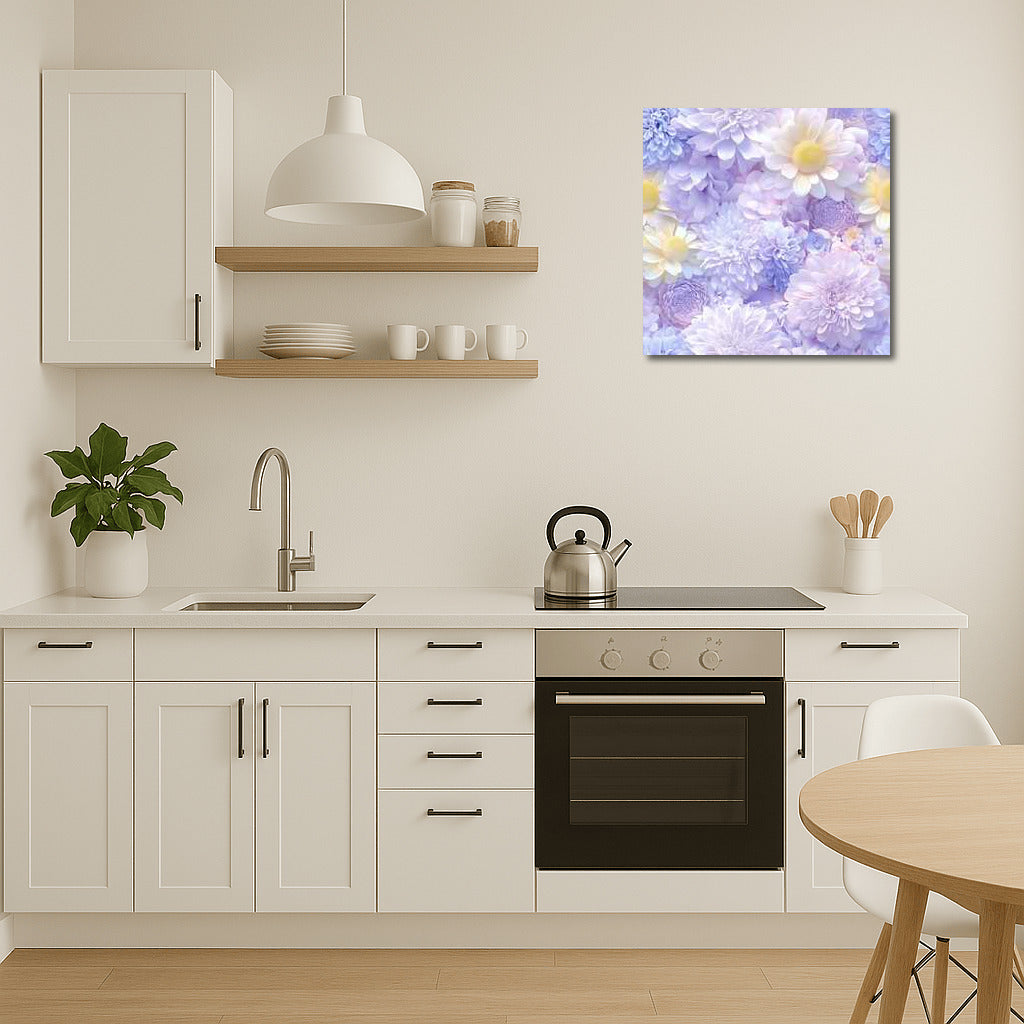 Pastel Chrysanthemums: Beautiful Floral Pattern for Interior