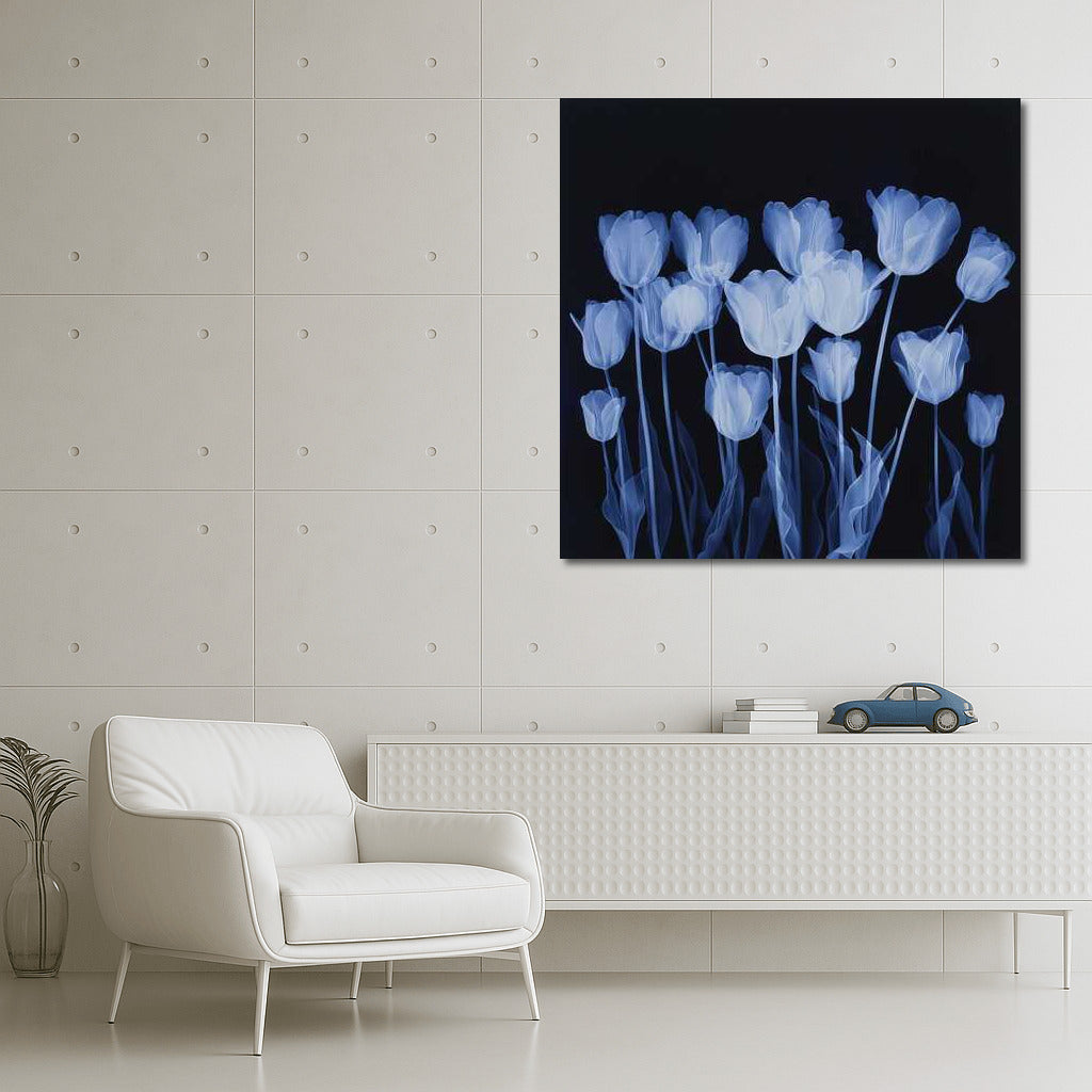Snow Tulips on the Blue Screen: Etude 1