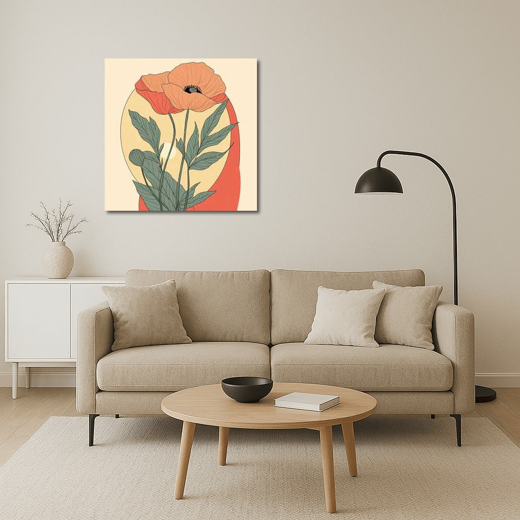A bouquet of graceful poppies: red royal poppies for harmony and tenderness