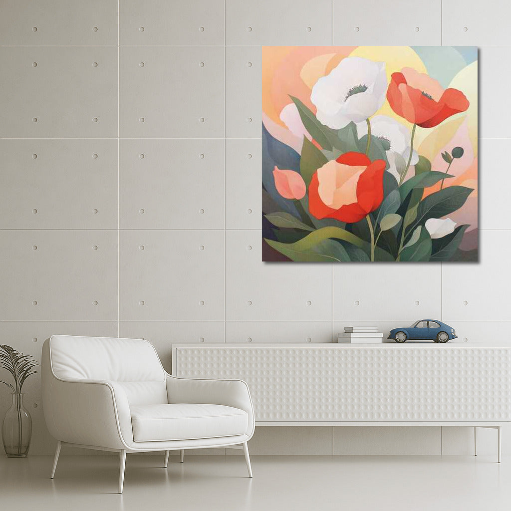 Bright Poppy Bouquet: Charm of Nature in the Interior