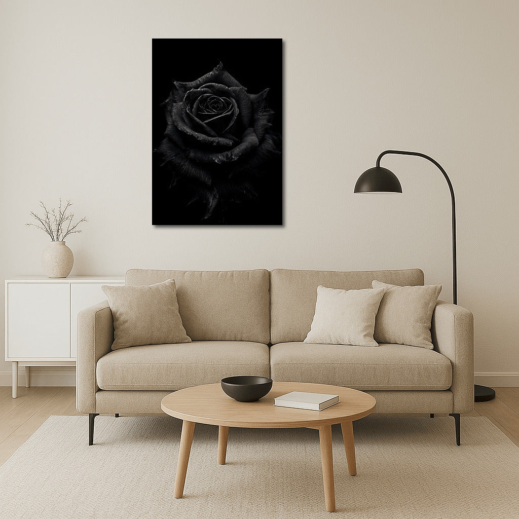 Mysterious Black Rose: Elegant Flower for Wall Decor