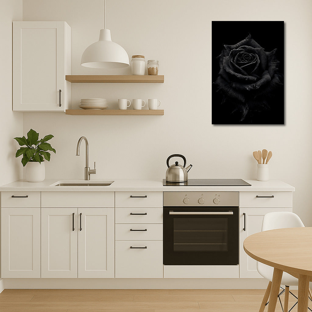 Mysterious Black Rose: Elegant Flower for Wall Decor